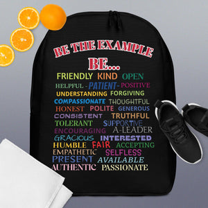 "BE THE EXAMPLE"  Minimalist Backpack