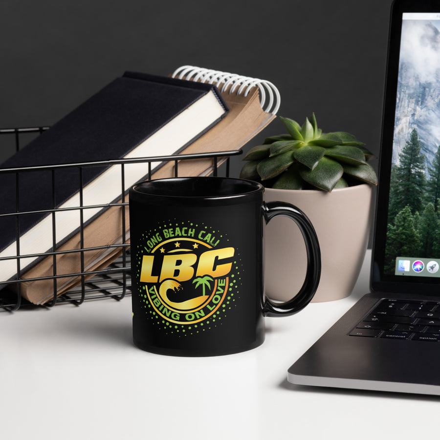 Poly Black Glossy Mug