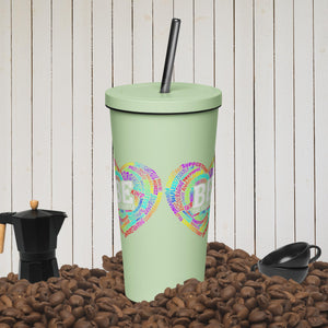 "BE THE EXAMPLE"  Insulated tumbler with a straw