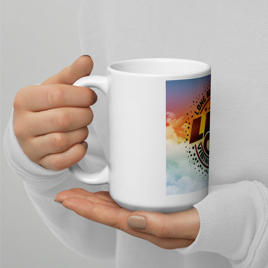 White glossy mug